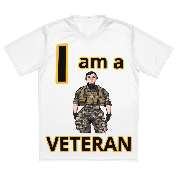 I AM A  VETERAN TOO FIFE Recycled Unisex Sports Jersey