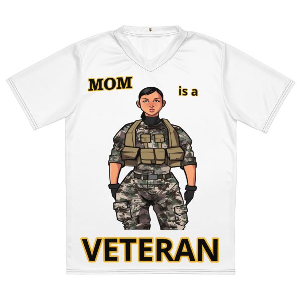 MOM IS A VETERAN TOO FIFE Recycled Unisex Sports Jersey