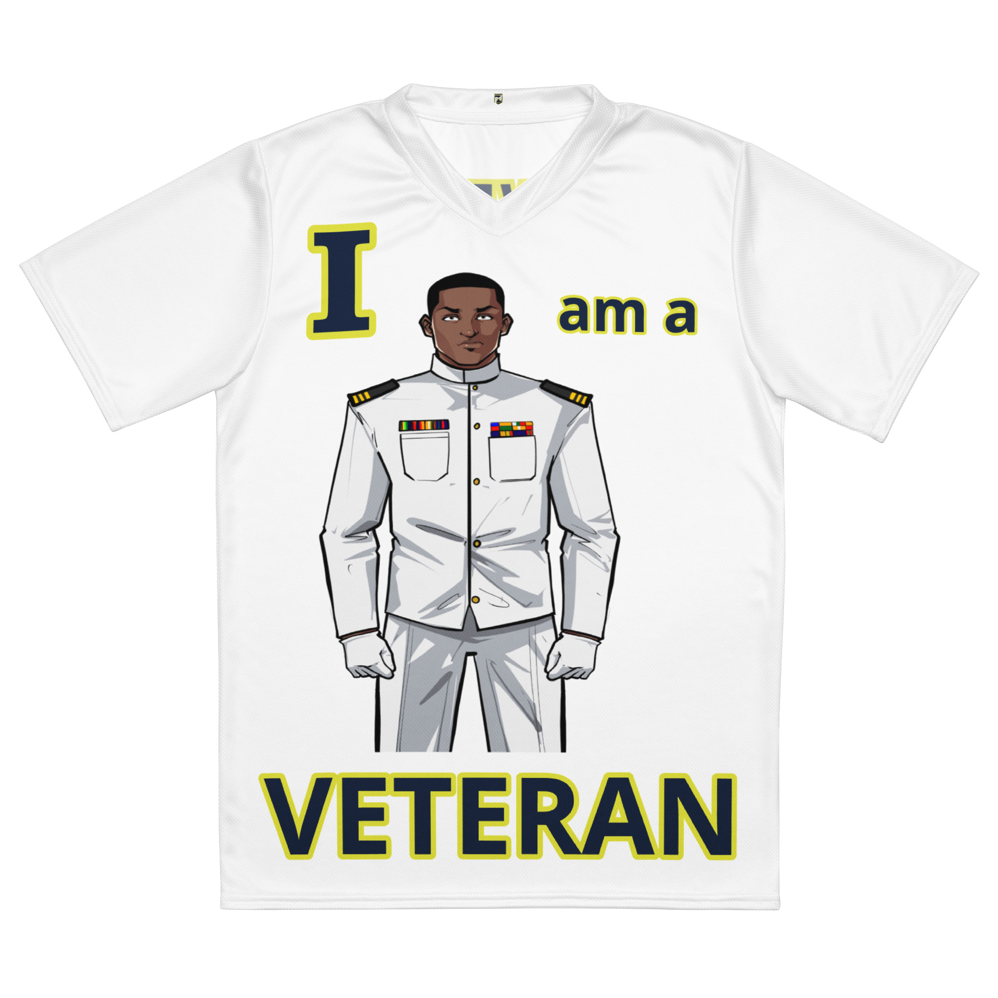 I AM A VETERAN TOO FIFE Recycled Unisex Sports Jersey