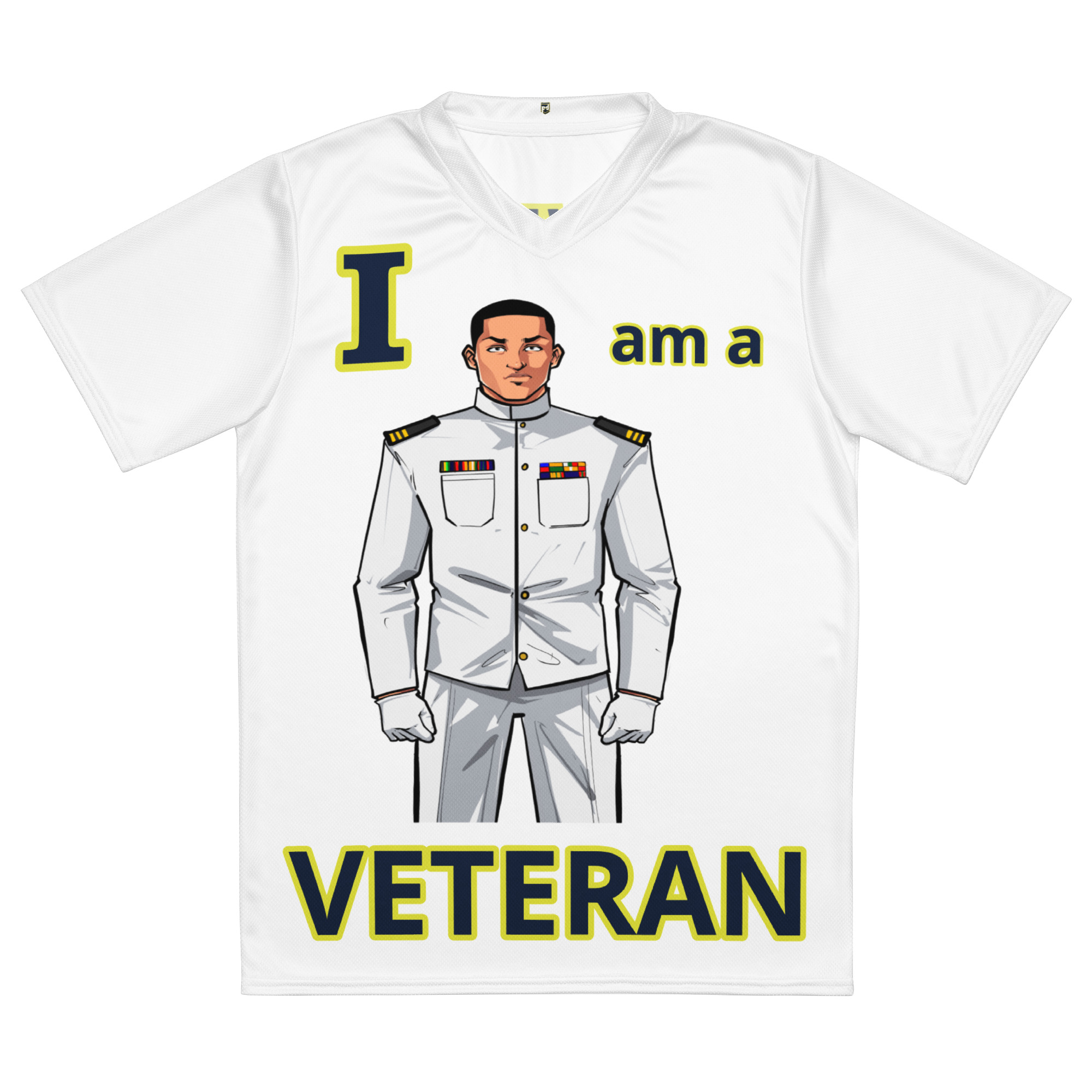 I AM A VETERAN TOO FIFE Recycled Unisex Sports Jersey