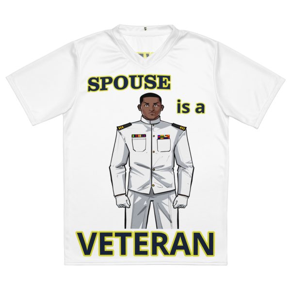 SPOUSE IS A VETERAN TOO FIFE Recycled Unisex Sports Jersey