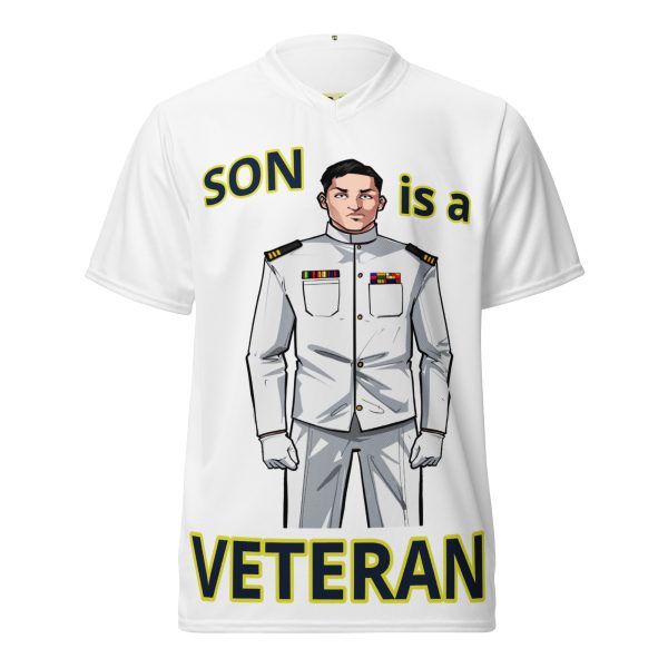 SON IS A VETERAN TOO FIFE Recycled Unisex Sports Jersey