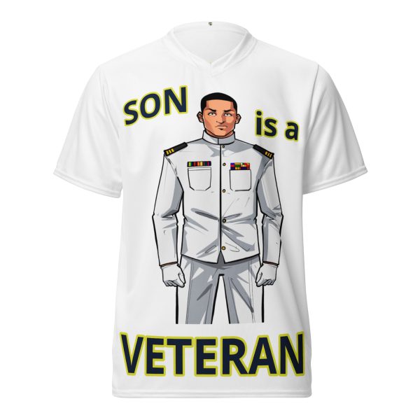 SON IS A VETERAN TOO FIFE Recycled Unisex Sports Jersey