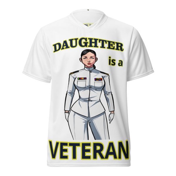 DAUGHTER IS A VETERAN TOO FIFE Recycled Unisex Sports Jersey