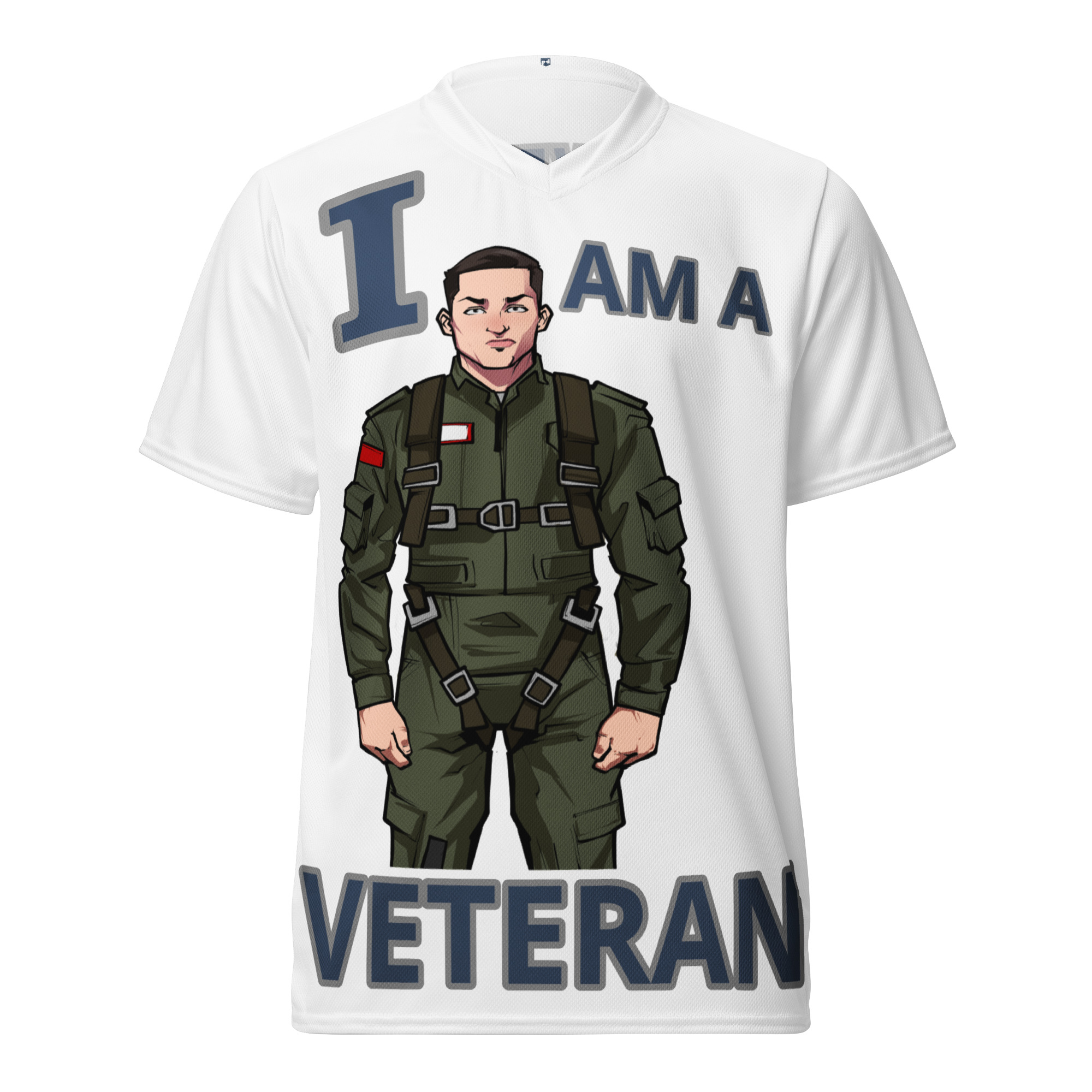 I AM A VETERAN TOO FIFE Recycled Unisex Sports Jersey