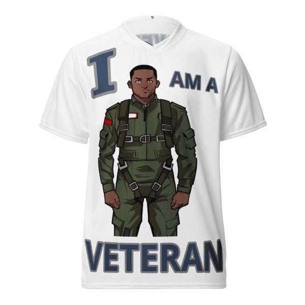 I AM A  VETERAN TOO FIFE Recycled Unisex Sports Jersey
