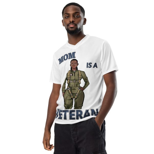 MOM IS A VETERAN TOO FIFE Recycled Unisex Sports Jersey