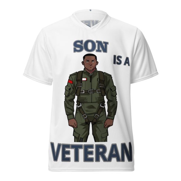 SON IS A VETERAN TOO FIFE Recycled Unisex Sports Jersey