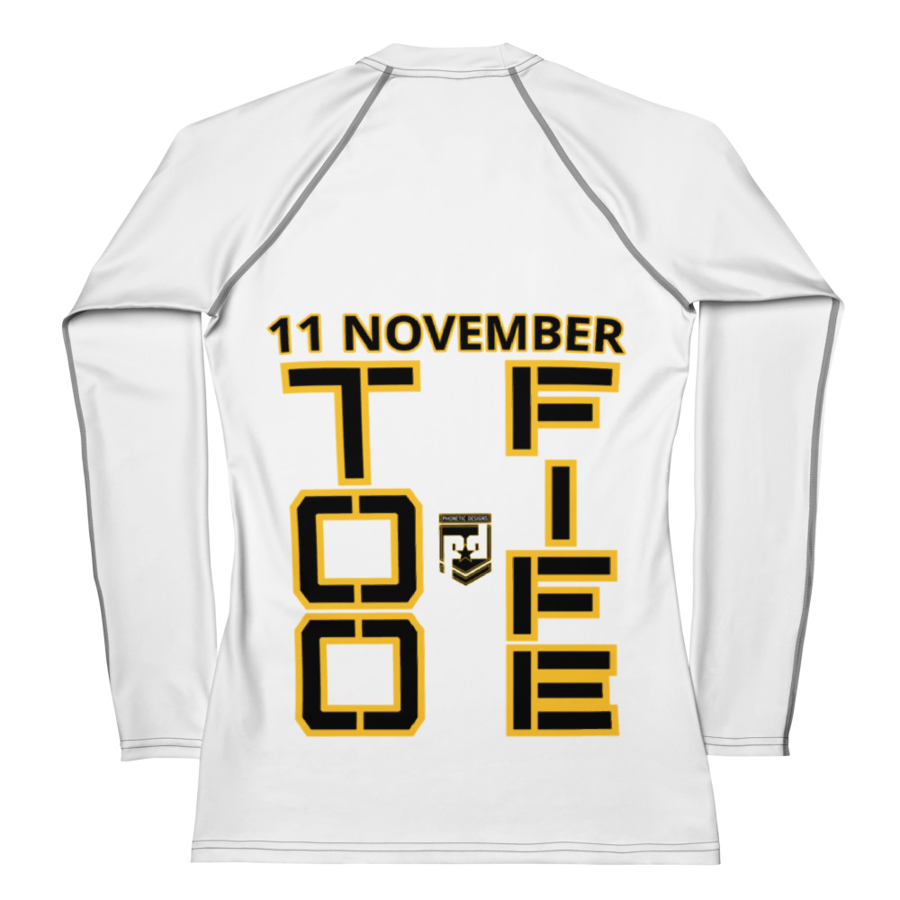 SPOUSE IS A VETERAN TOO FIFE Women's Rash Guard - Image 2