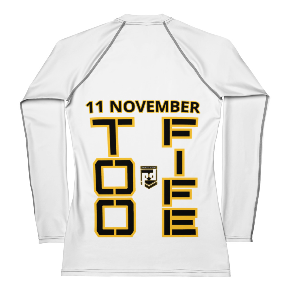 SPOUSE IS A VETERAN TOO FIFE Women's Rash Guard - Image 2