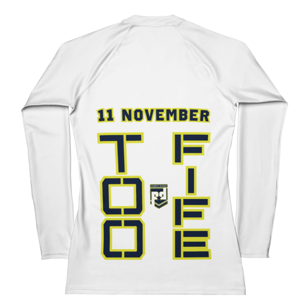 SPOUSE IS A VETERAN TOO FIFE Women's Rash Guard - Image 2