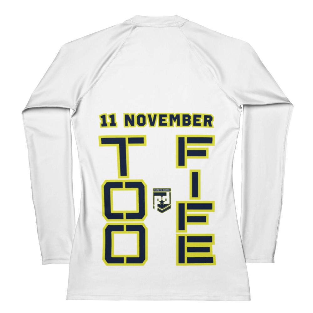 SPOUSE IS A VETERAN TOO FIFE Women's Rash Guard - Image 2