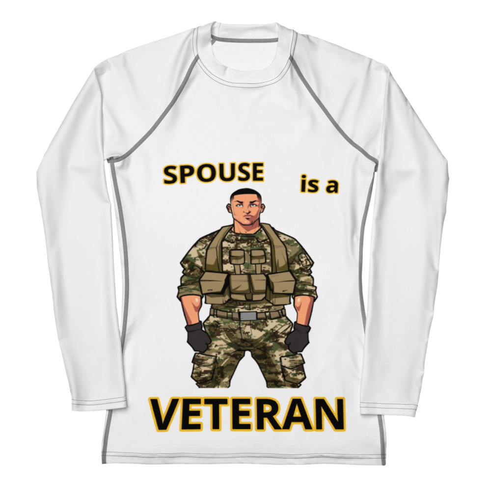 SPOUSE IS A VETERAN TOO FIFE Women's Rash Guard