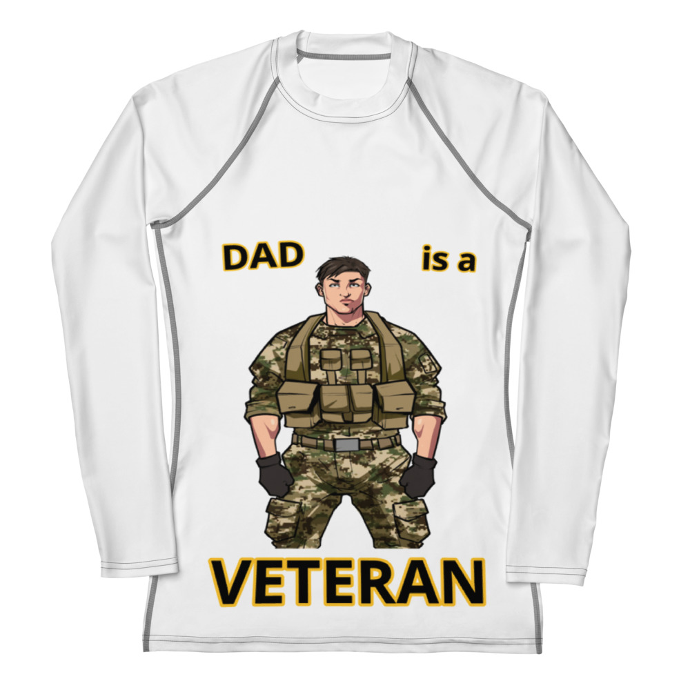 DAD IS A VETERAN TOO FIFE Women's Rash Guard
