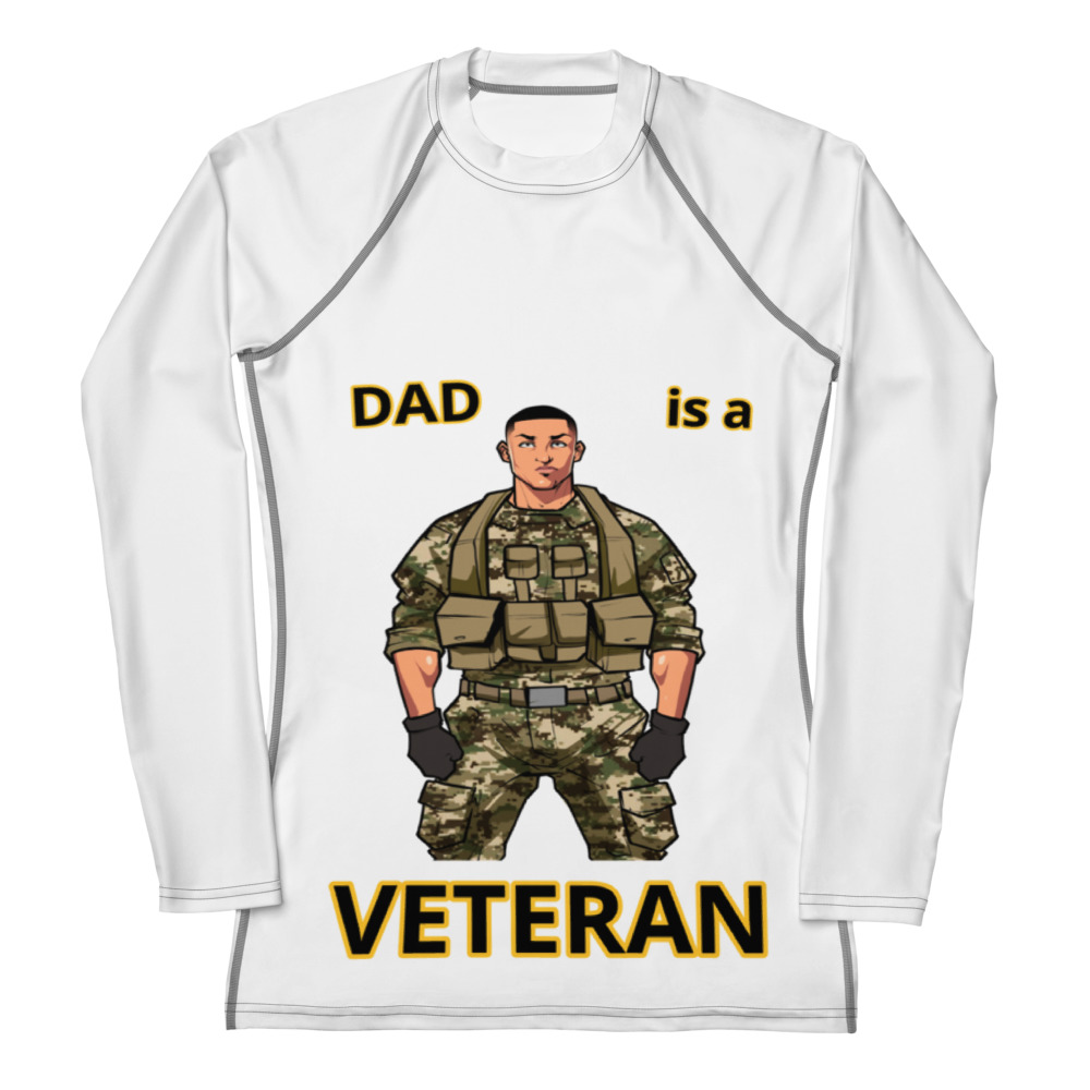DAD IS A VETERAN TOO FIFE Women's Rash Guard
