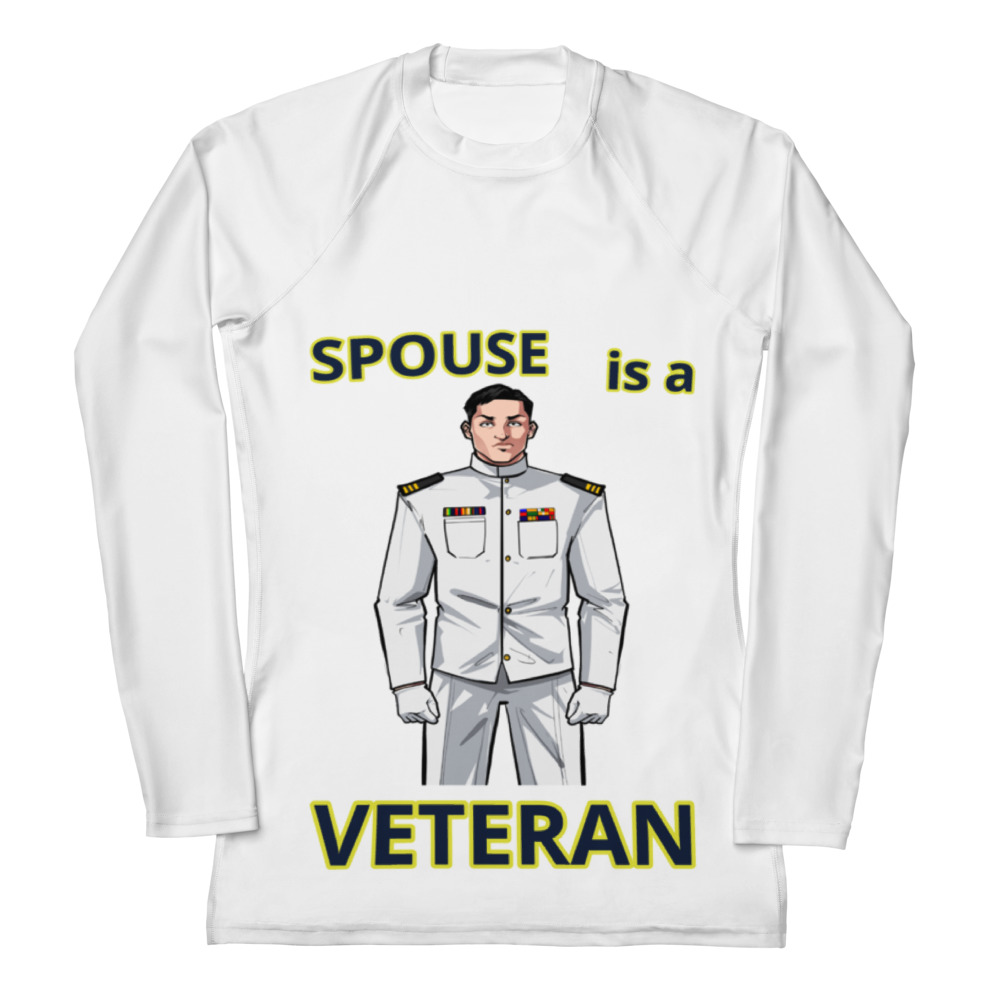 SPOUSE IS A VETERAN TOO FIFE Women's Rash Guard