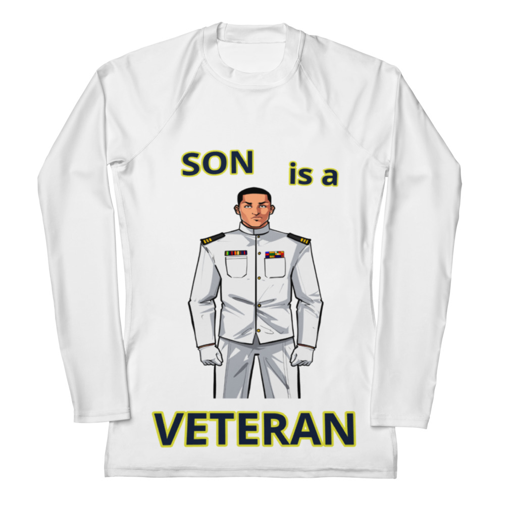 SON IS A VETERAN TOO FIFE Women's Rash Guard