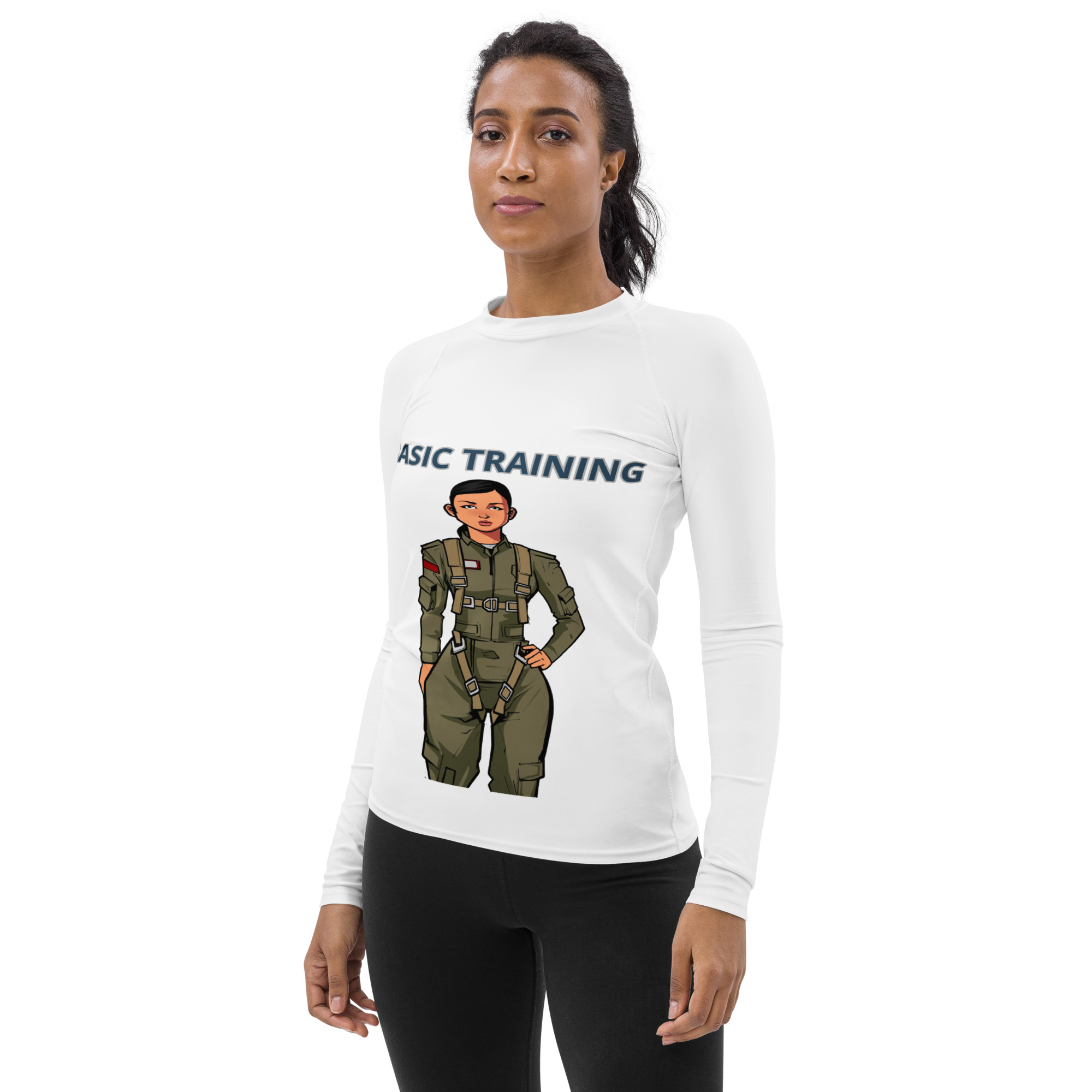 BASIC TRAINING CLASS OF TOO FIFE Women's Rash Guard - Image 3