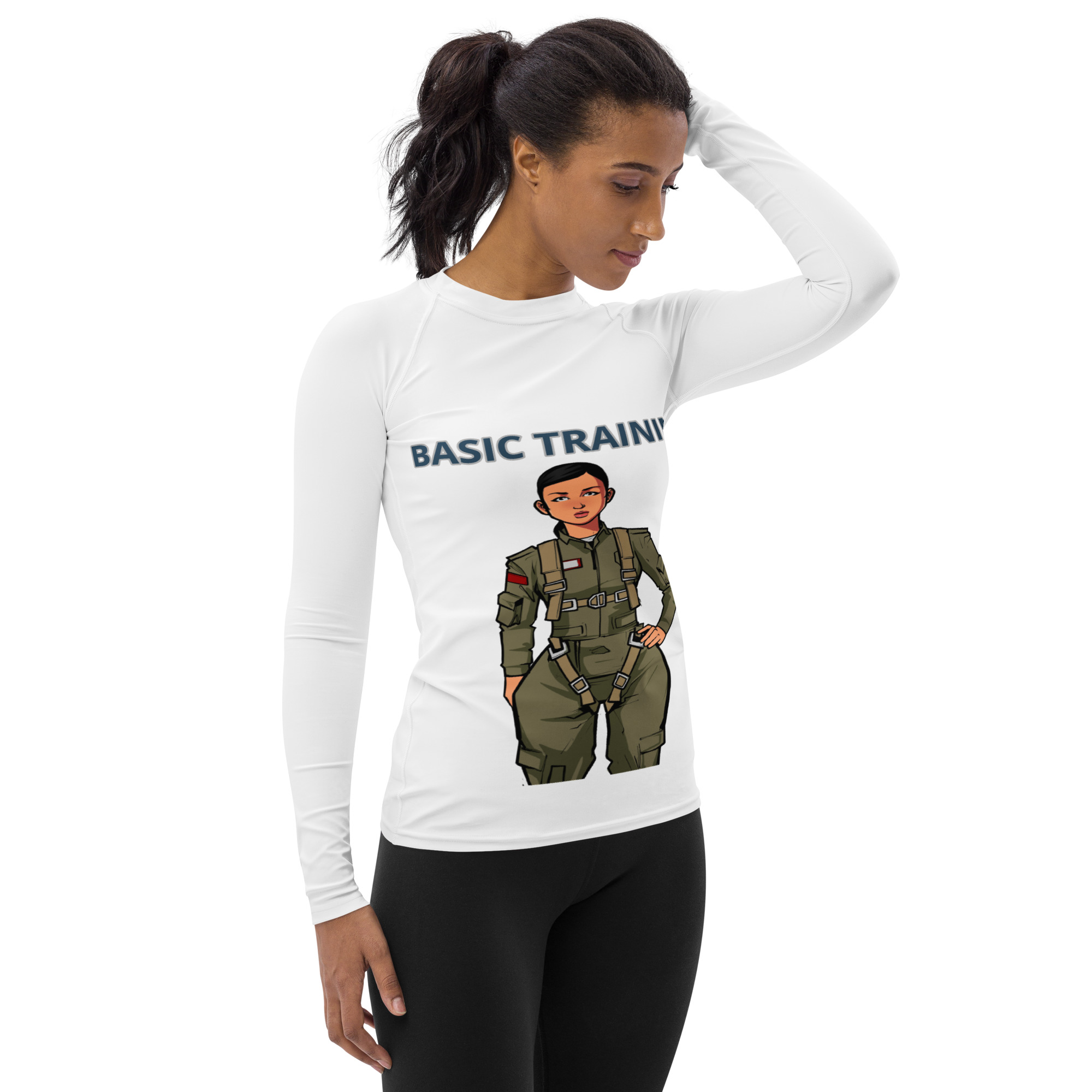 BASIC TRAINING CLASS OF TOO FIFE Women's Rash Guard - Image 4