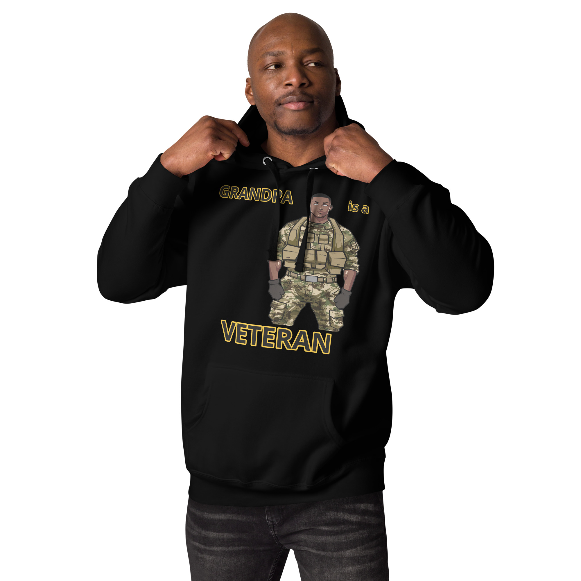 GRANDPA IS A VETERAN TOO FIFE Unisex Hoodie