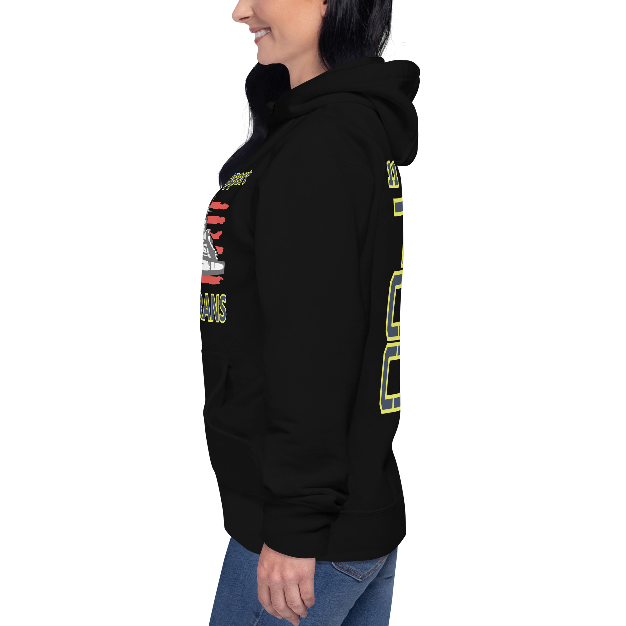 I SUPPORT VETERANS TOO FIFE Unisex Hoodie - Image 4