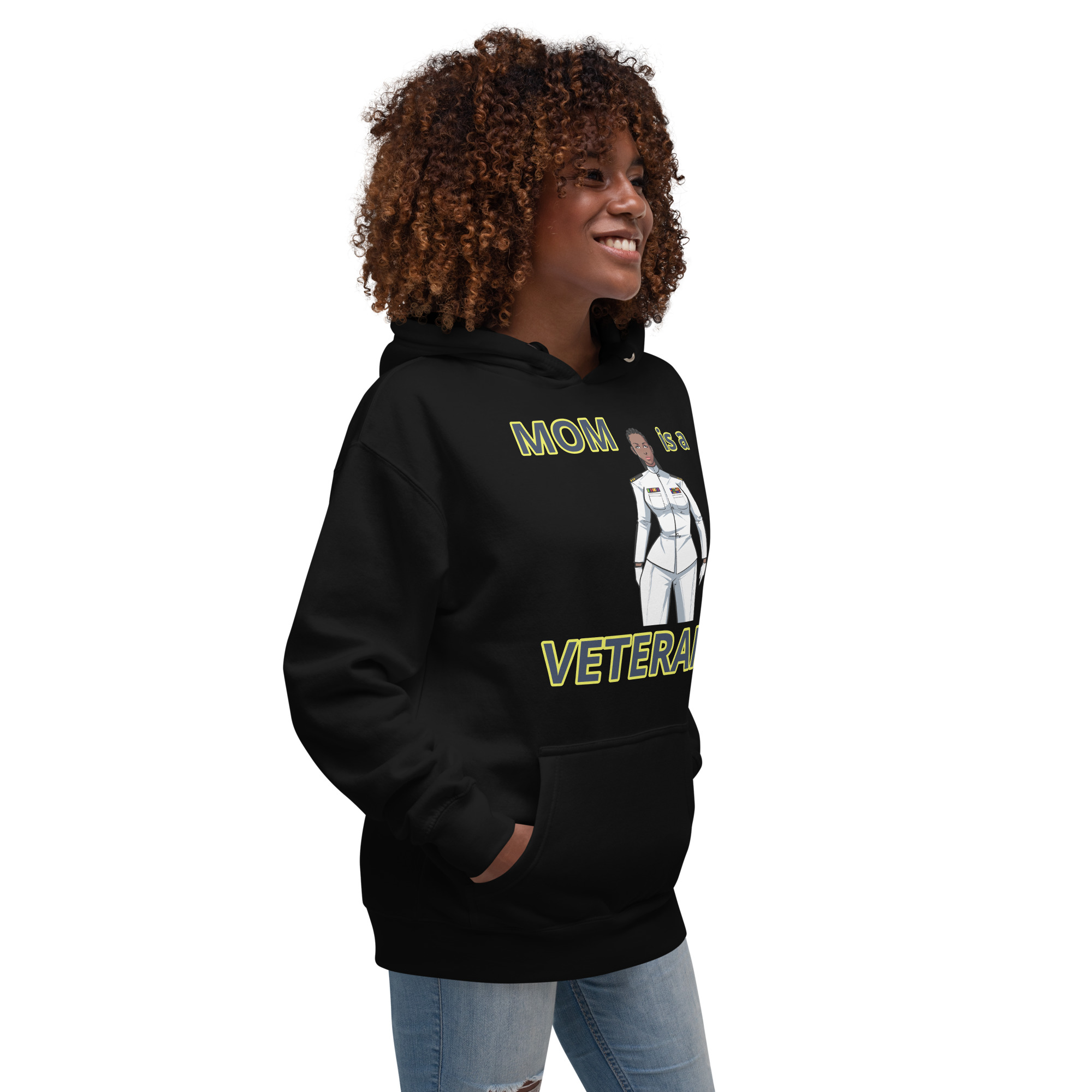 MOM IS A VETERAN TOO FIFE Unisex Hoodie - Image 5