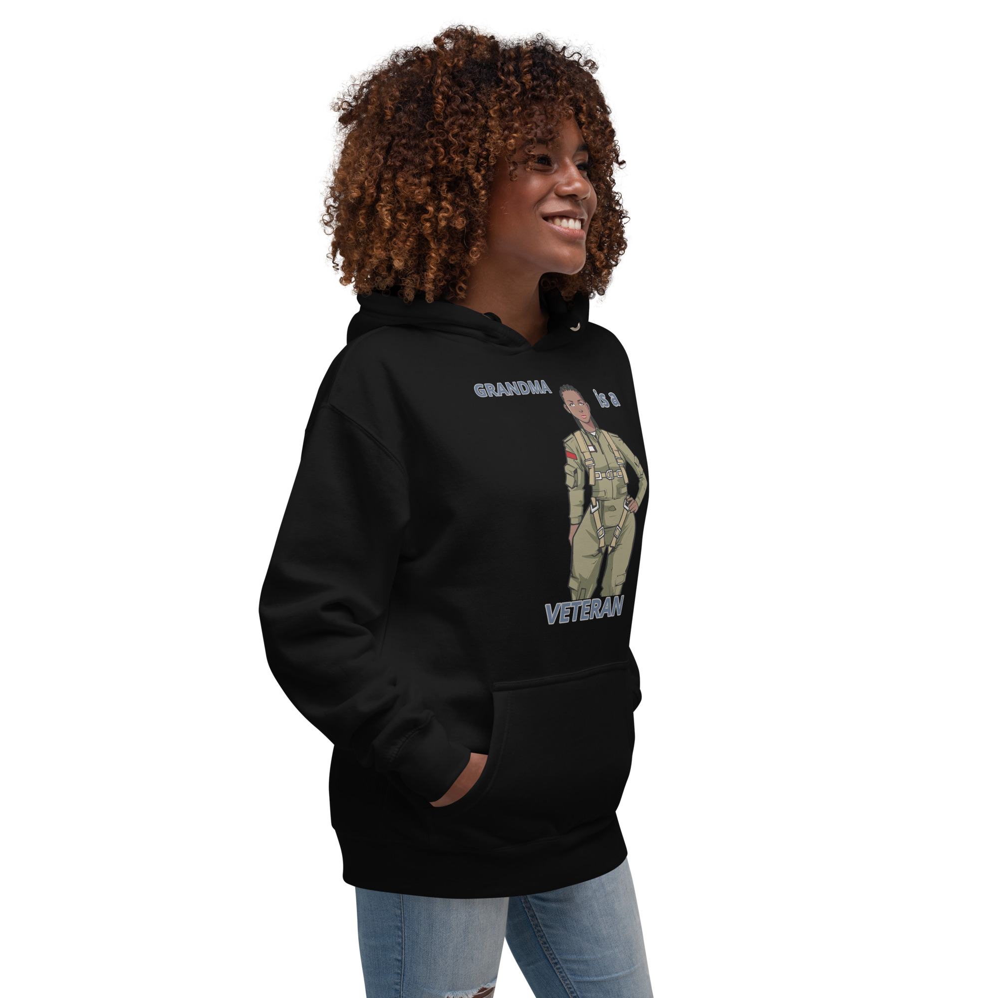 GRANDMA IS VETERAN TOO FIFE Unisex Hoodie - Image 4