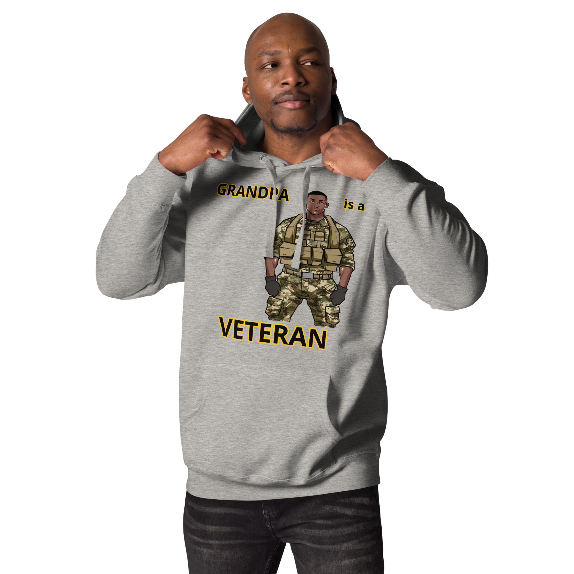 GRANDPA IS A VETERAN TOO FIFE Unisex Hoodie - Image 3