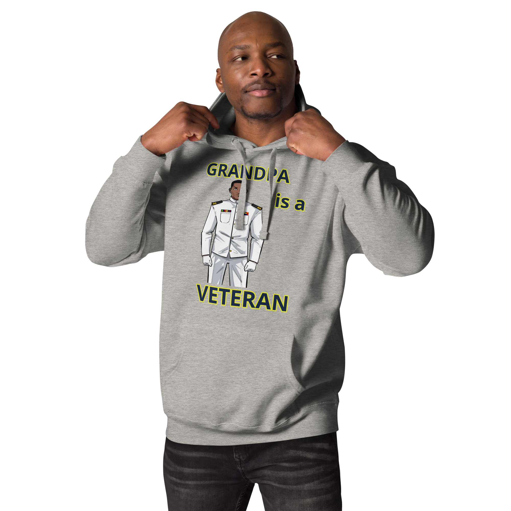 GRANDPA IS A VETERAN TOO FIFE Unisex Hoodie - Image 3