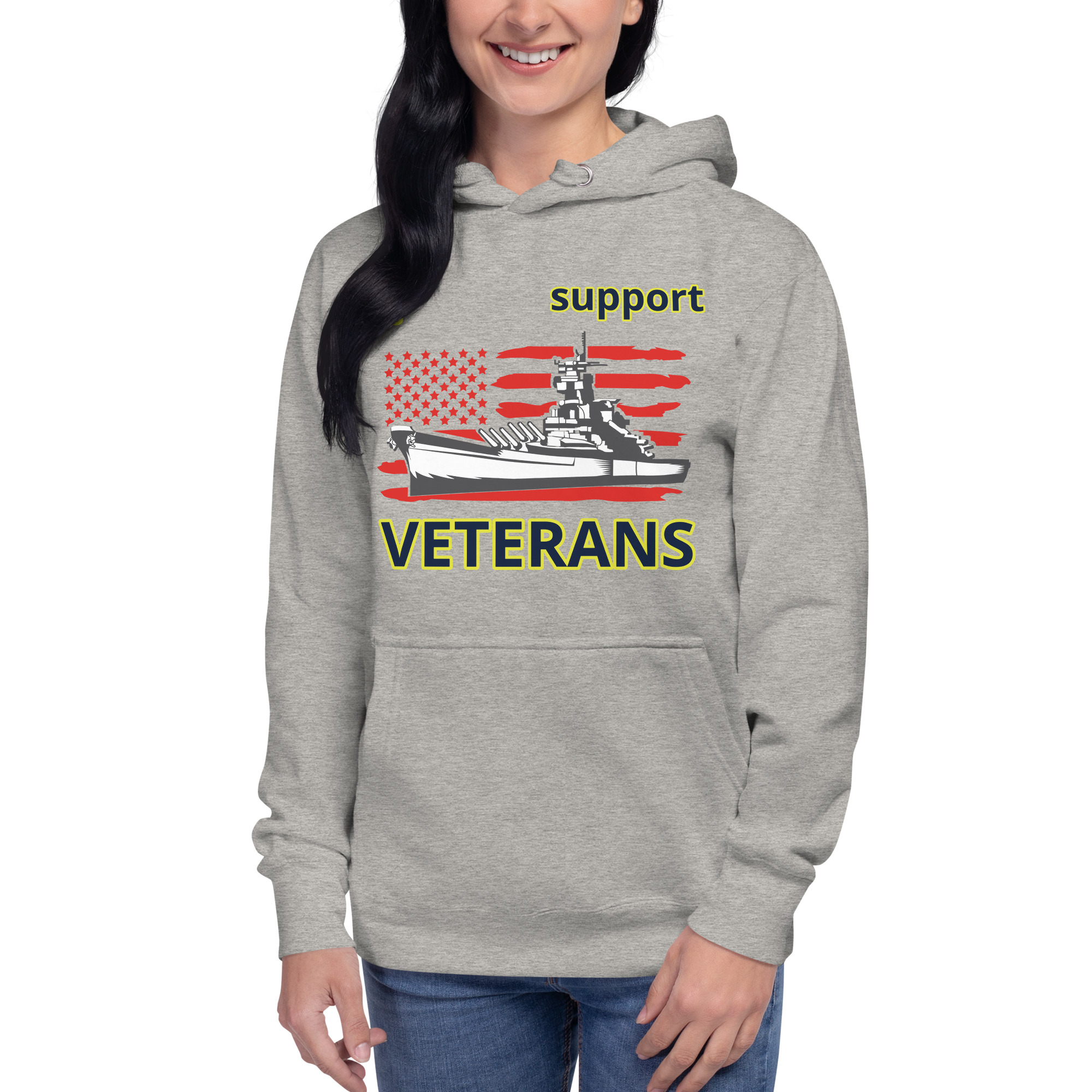 I SUPPORT VETERANS TOO FIFE Unisex Hoodie