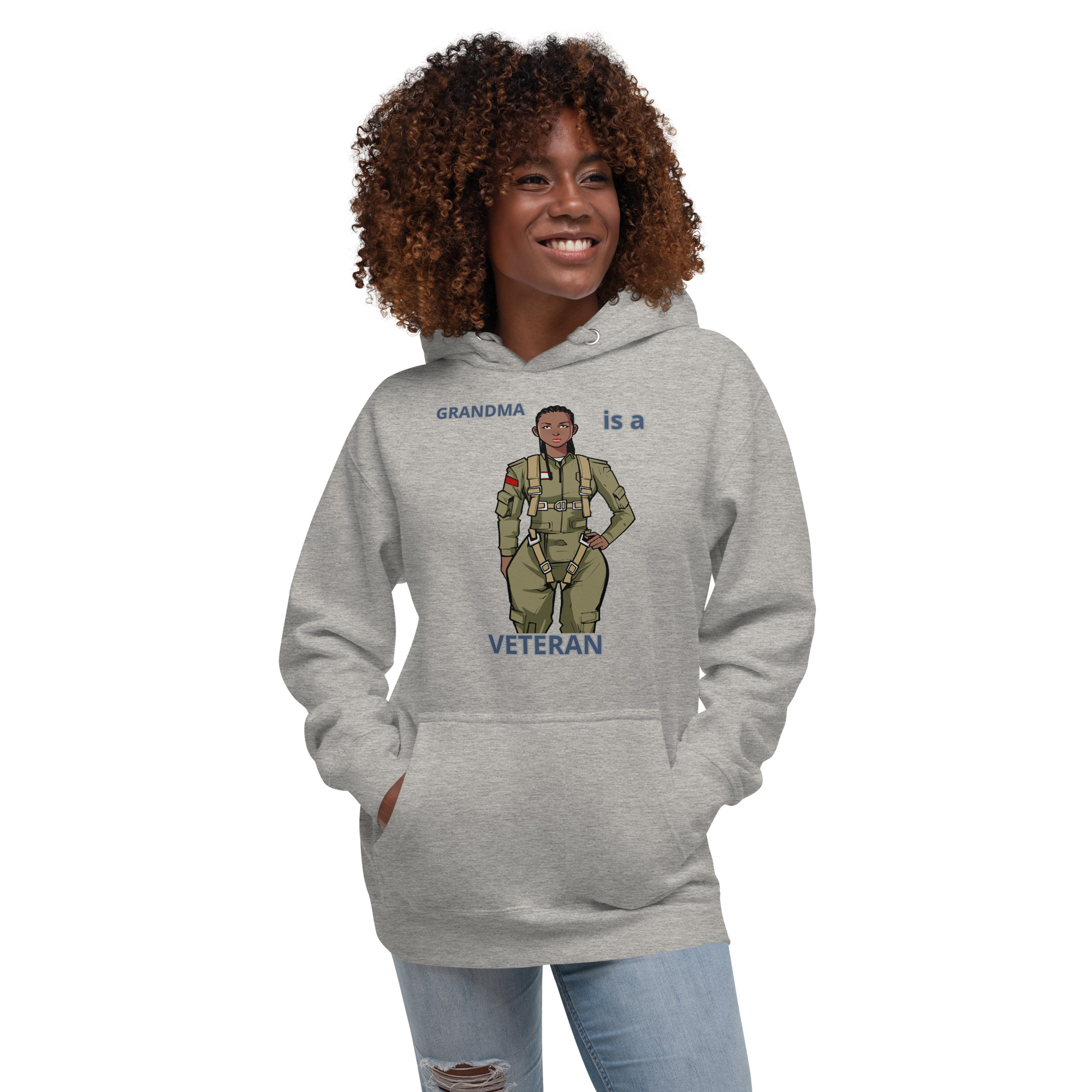 GRANDMA IS VETERAN TOO FIFE Unisex Hoodie - Image 5