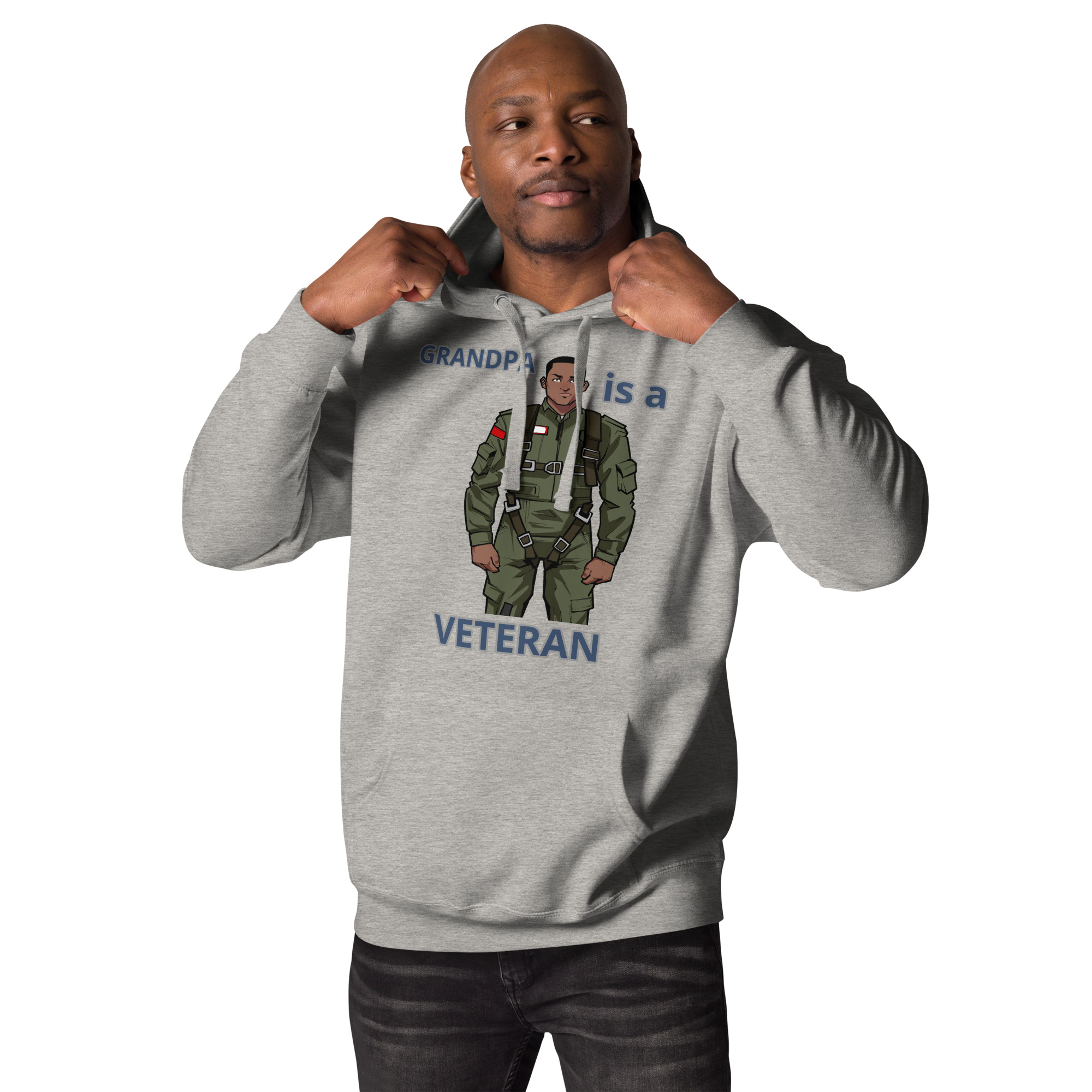 GRANDPA IS A VETERAN TOO FIFE Unisex Hoodie - Image 3