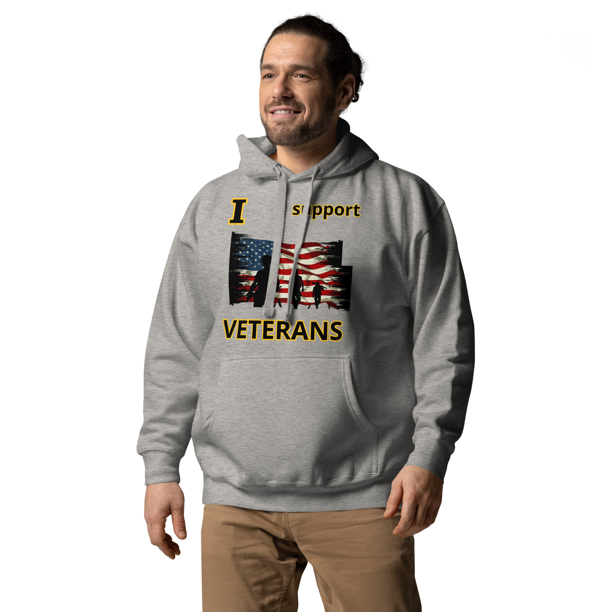 I SUPPORT VETERANS TOO FIFE Unisex Hoodie - Image 5