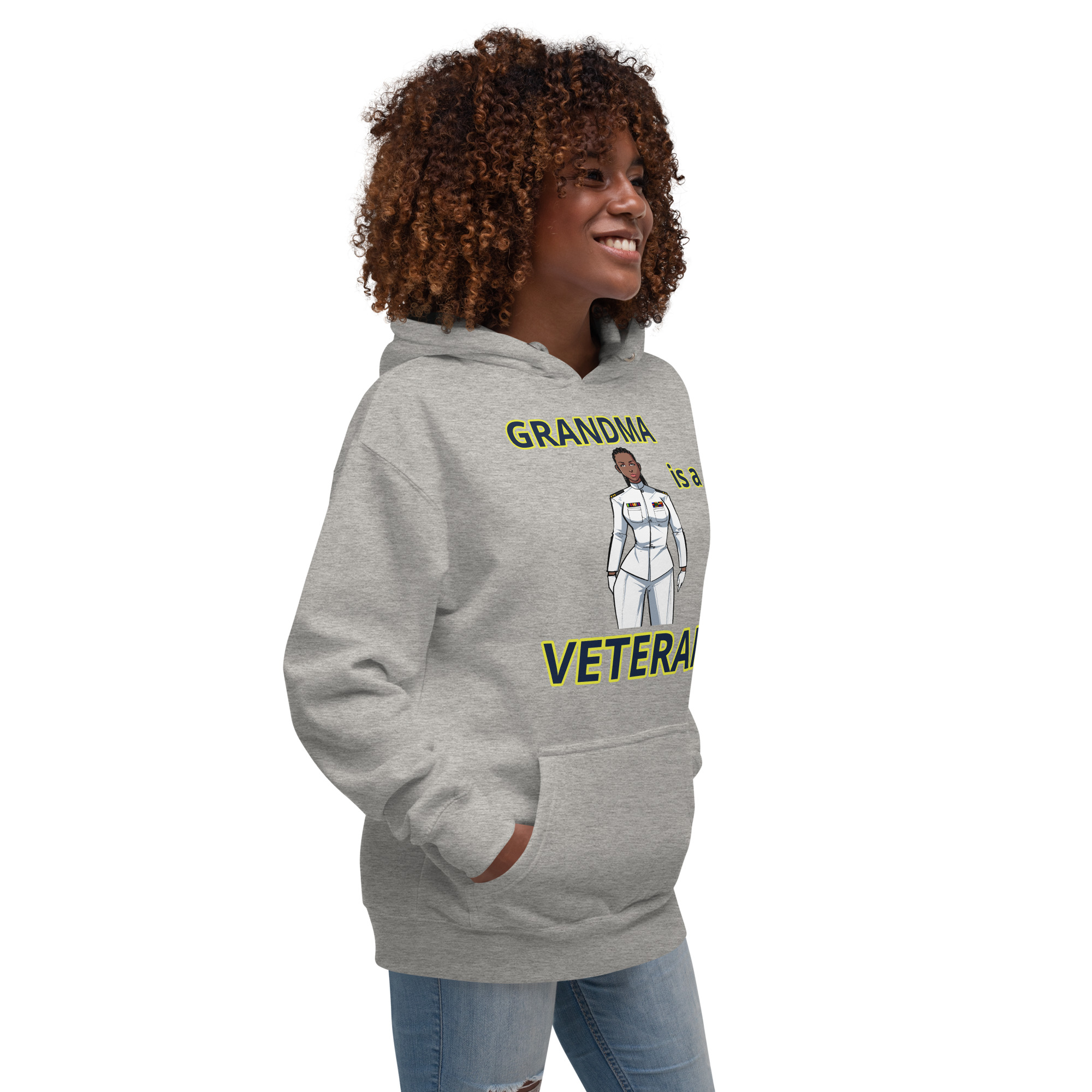 GRANDMA IS VETERAN TOO FIFE Unisex Hoodie - Image 8