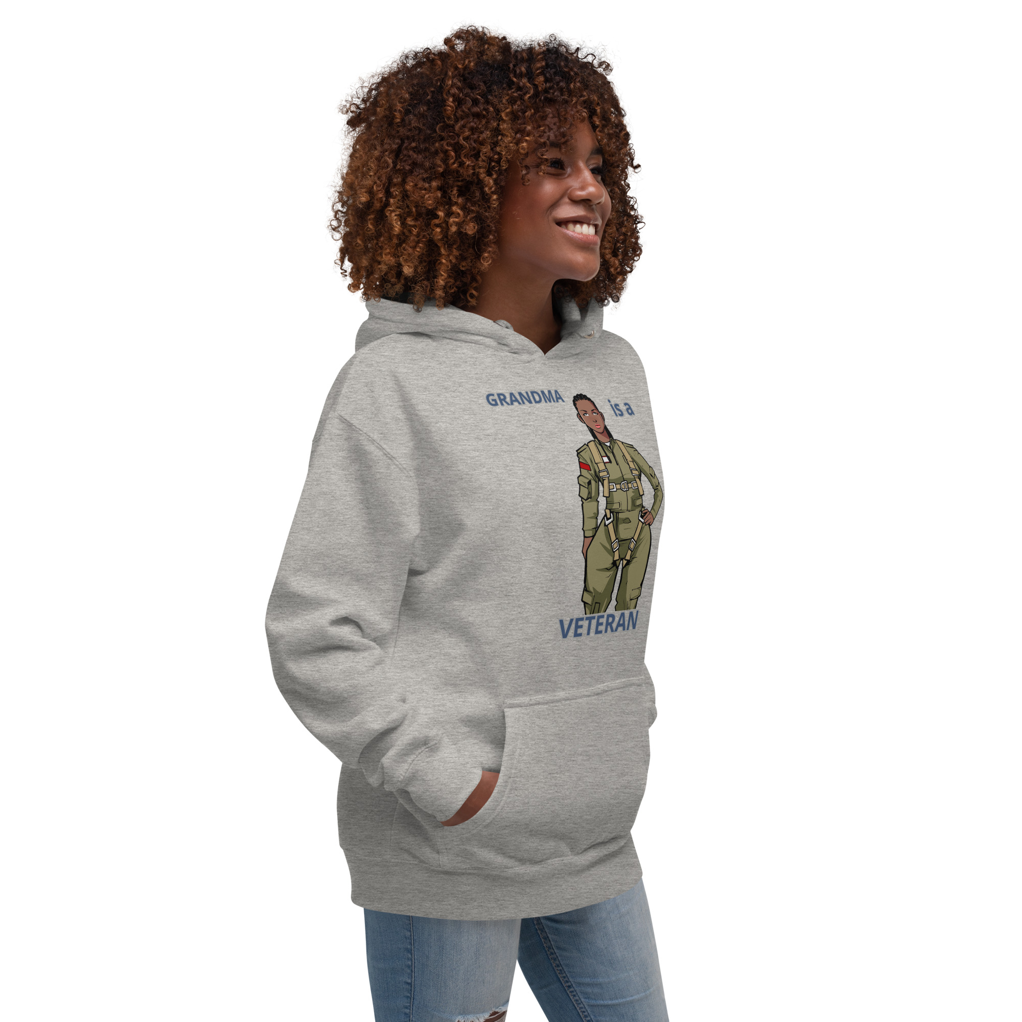 GRANDMA IS VETERAN TOO FIFE Unisex Hoodie - Image 8