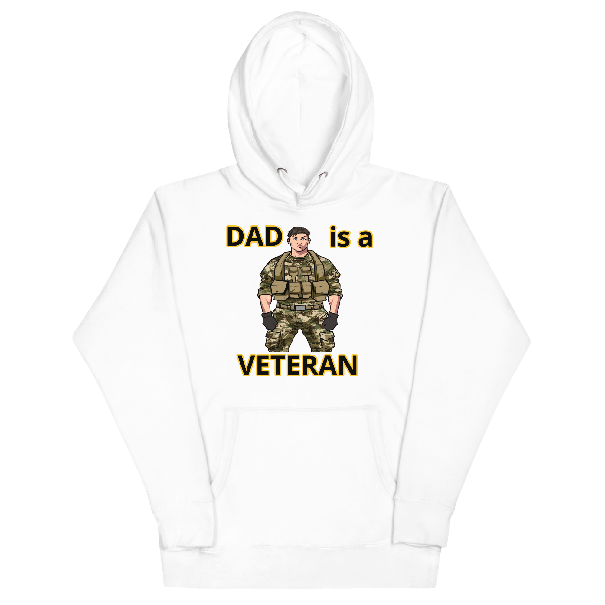 DAD IS A VETERAN TOO FIFE Unisex Hoodie - Image 5