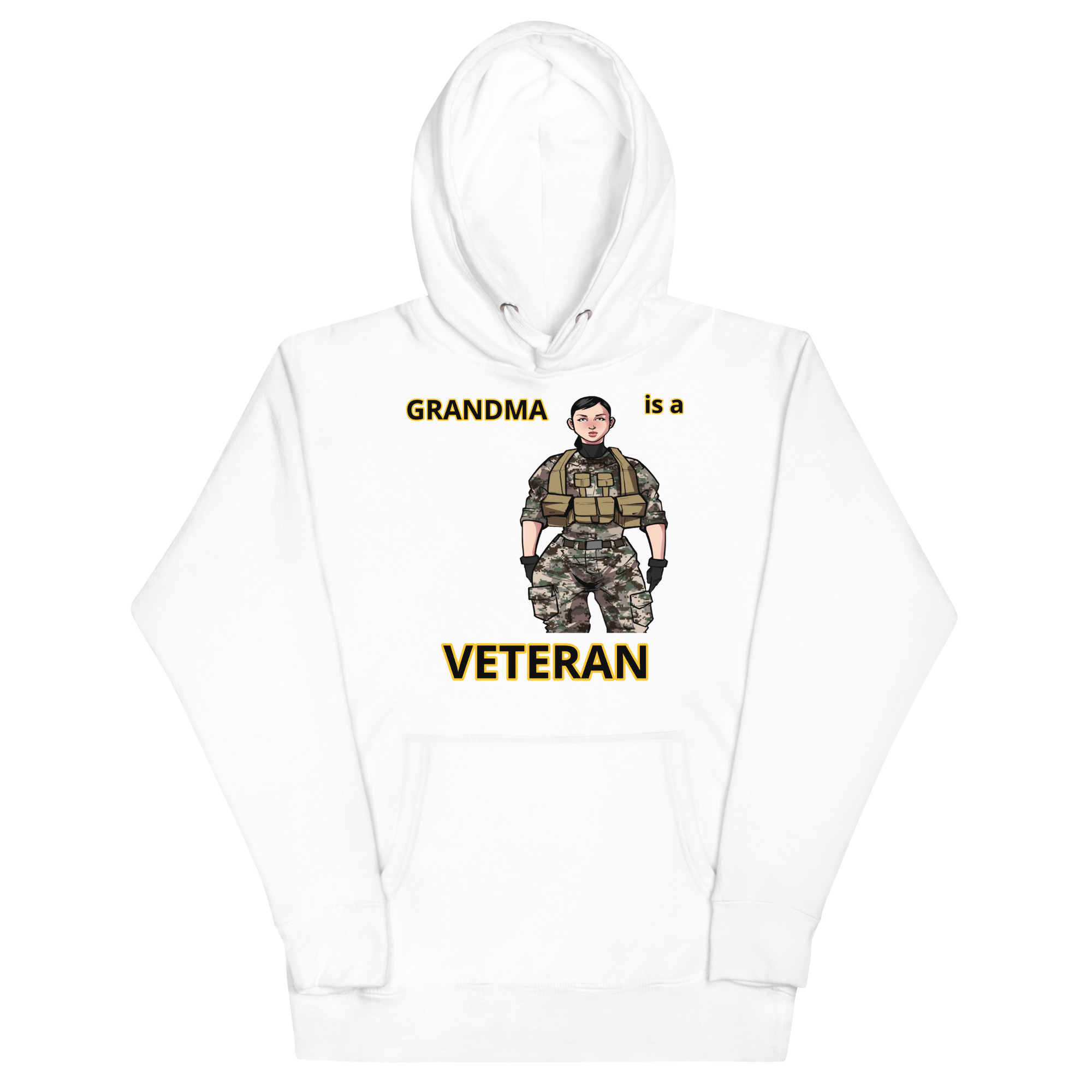 GRANDMA IS VETERAN TOO FIFE Unisex Hoodie - Image 5