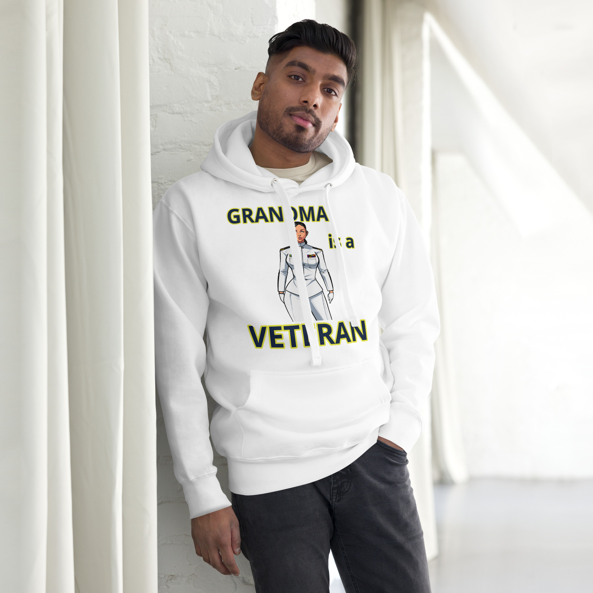 GRANDMA IS VETERAN TOO FIFE Unisex Hoodie - Image 5