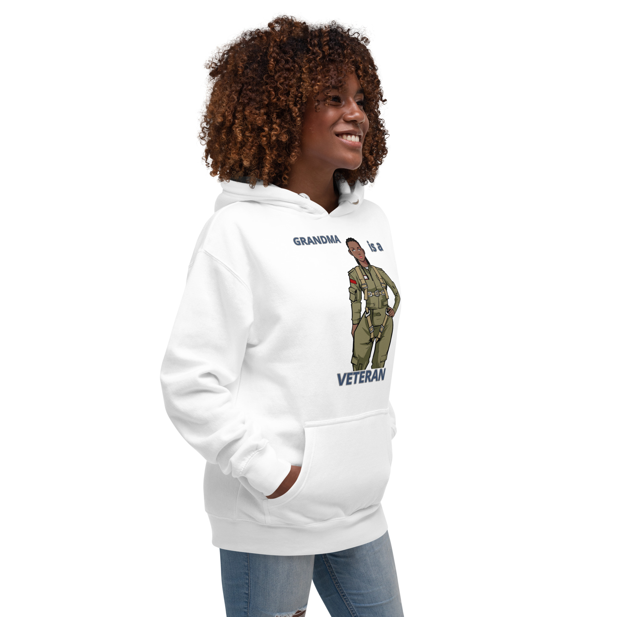 GRANDMA IS VETERAN TOO FIFE Unisex Hoodie - Image 12