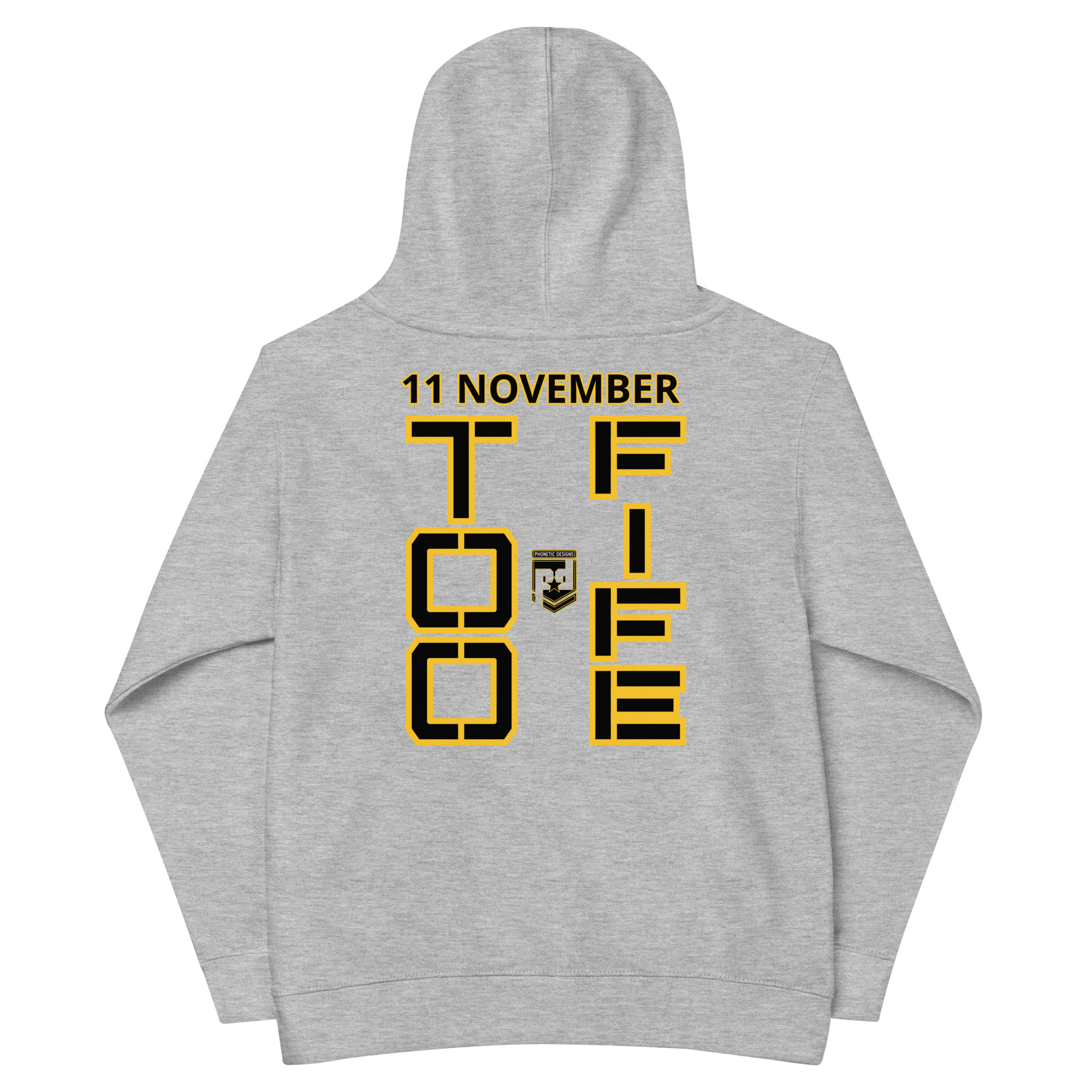 MOM IS A VETERAN TOO FIFE Kids Fleece Hoodie - Image 4