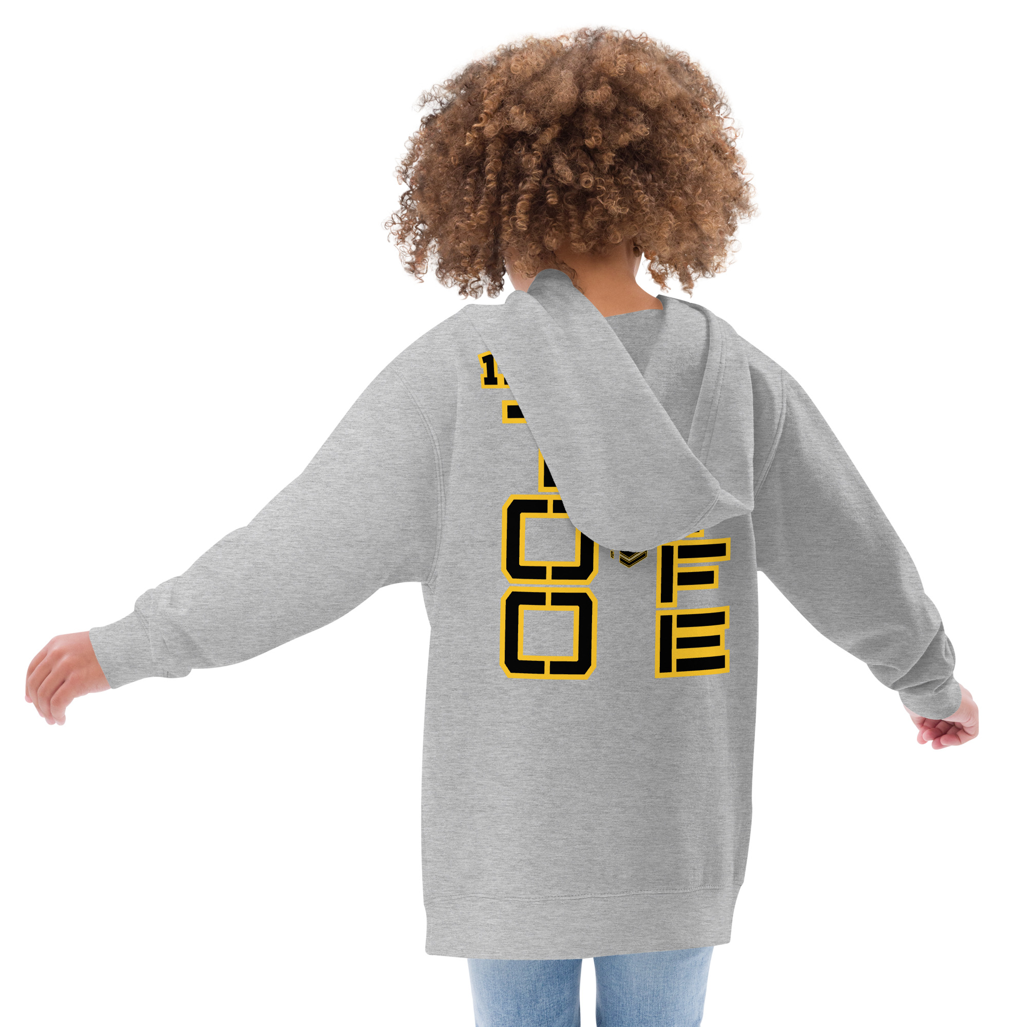 I SUPPORT VETERANS TOO FIFE Kids Fleece Hoodie - Image 6