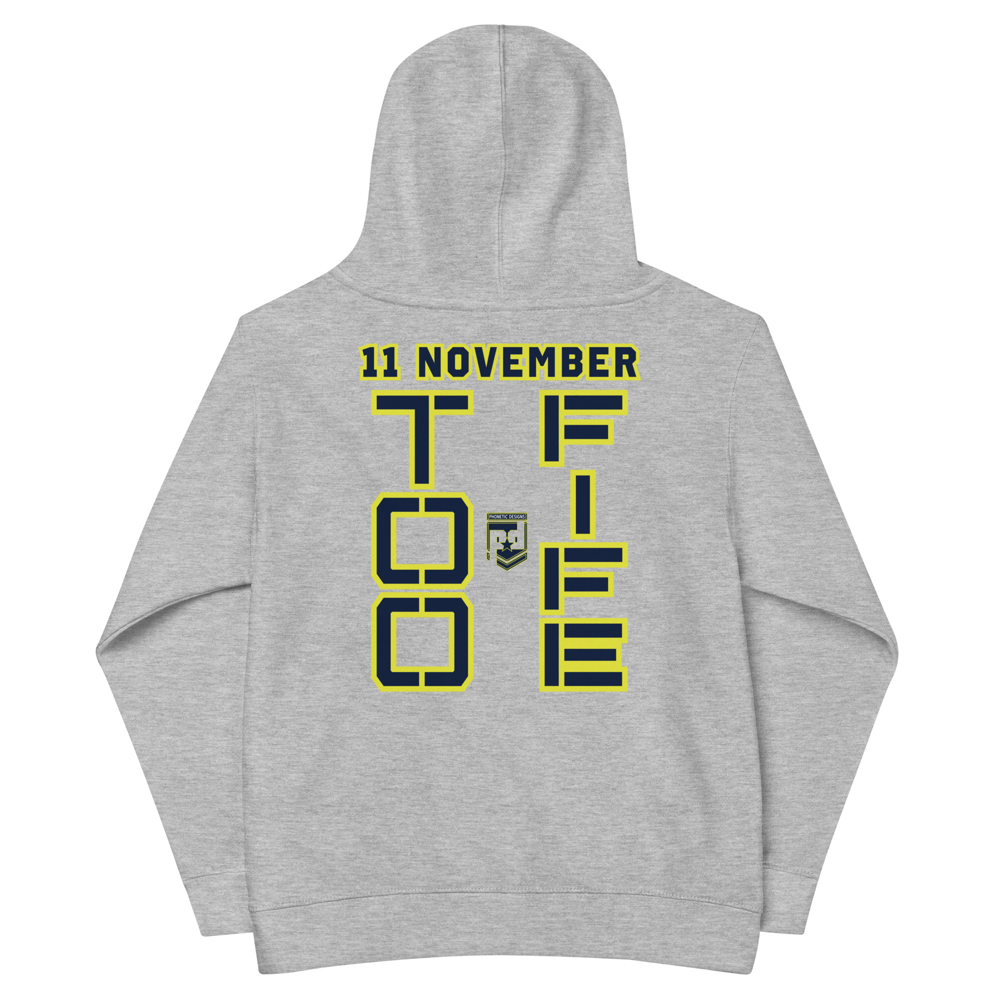 MOM IS A VETERAN TOO FIFE Kids Fleece Hoodie - Image 4