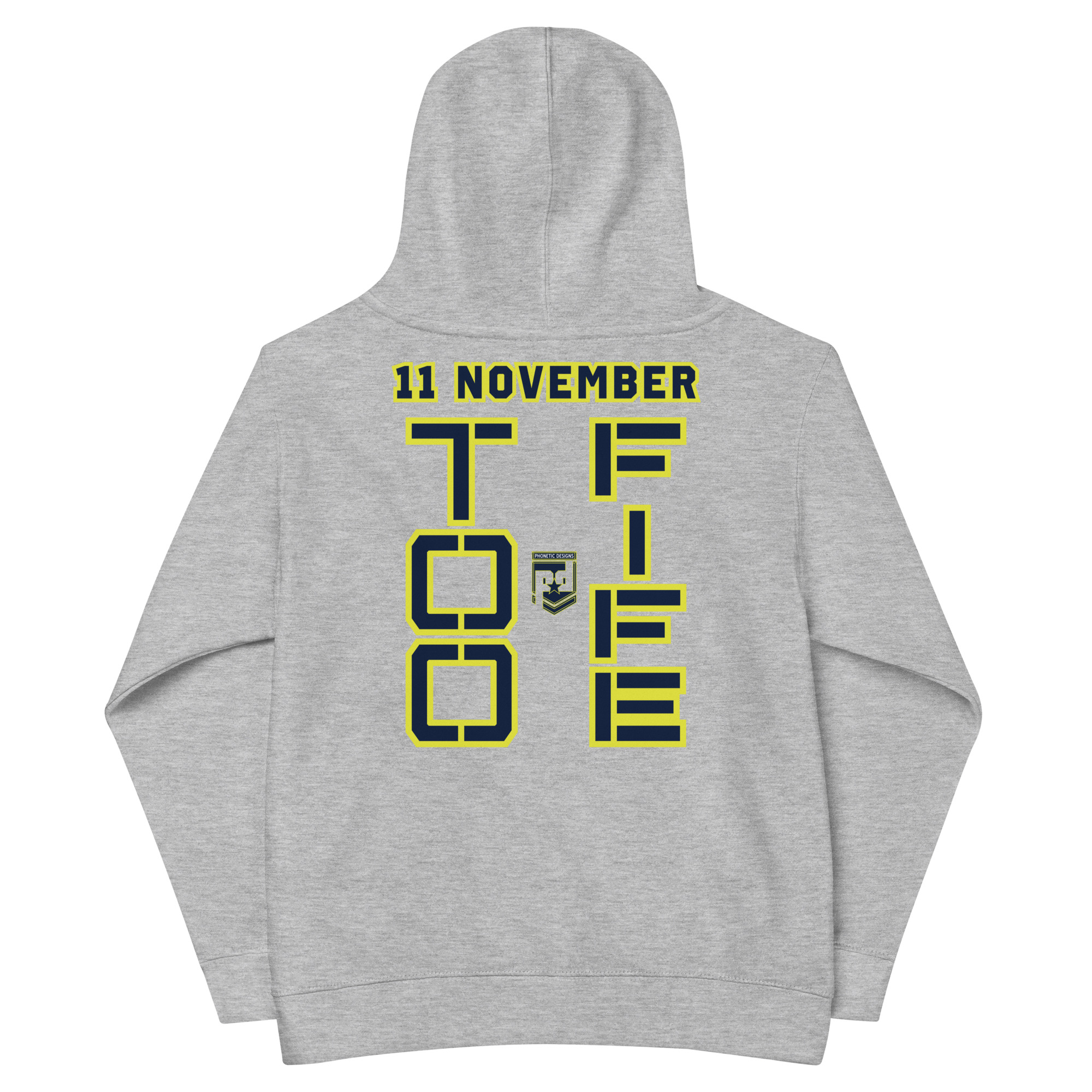 DAD IS A VETERAN TOO FIFE Kids Fleece Hoodie - Image 4