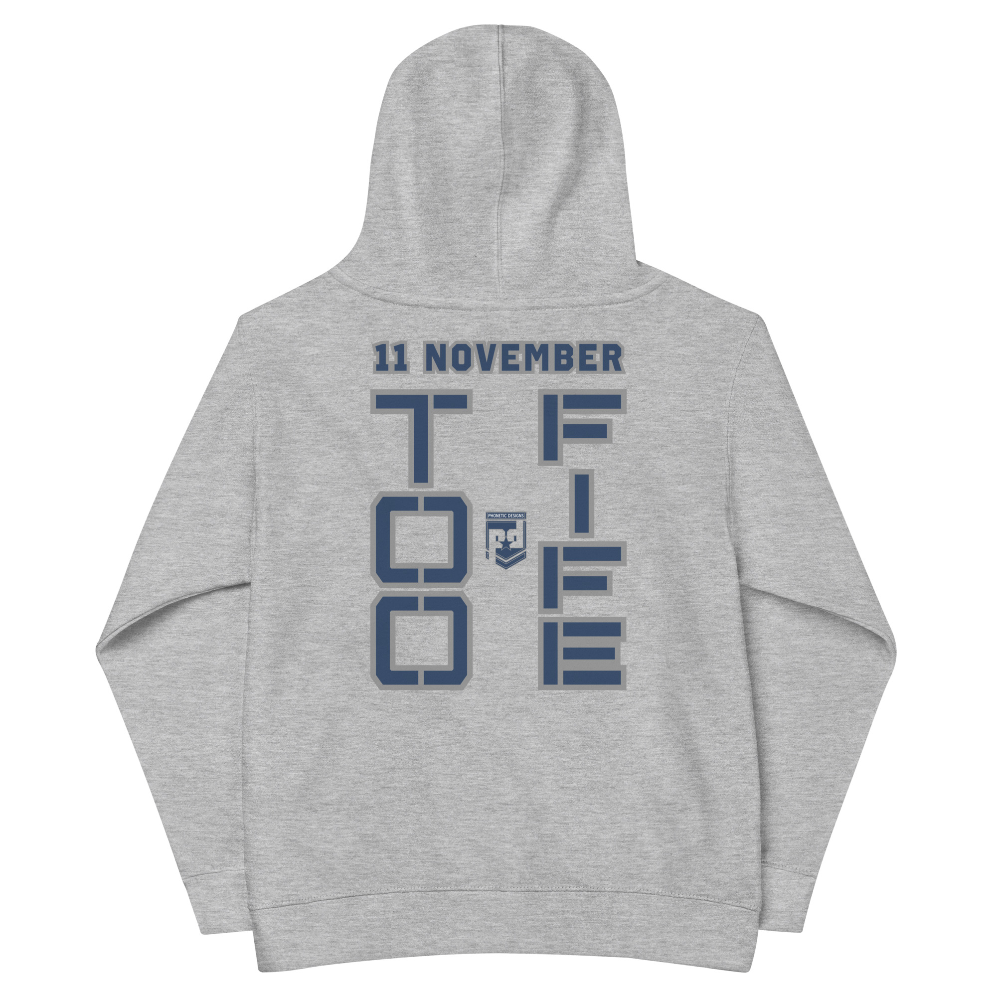 GRANDMA IS A VETERAN TOO FIFE Kids Fleece Hoodie - Image 4