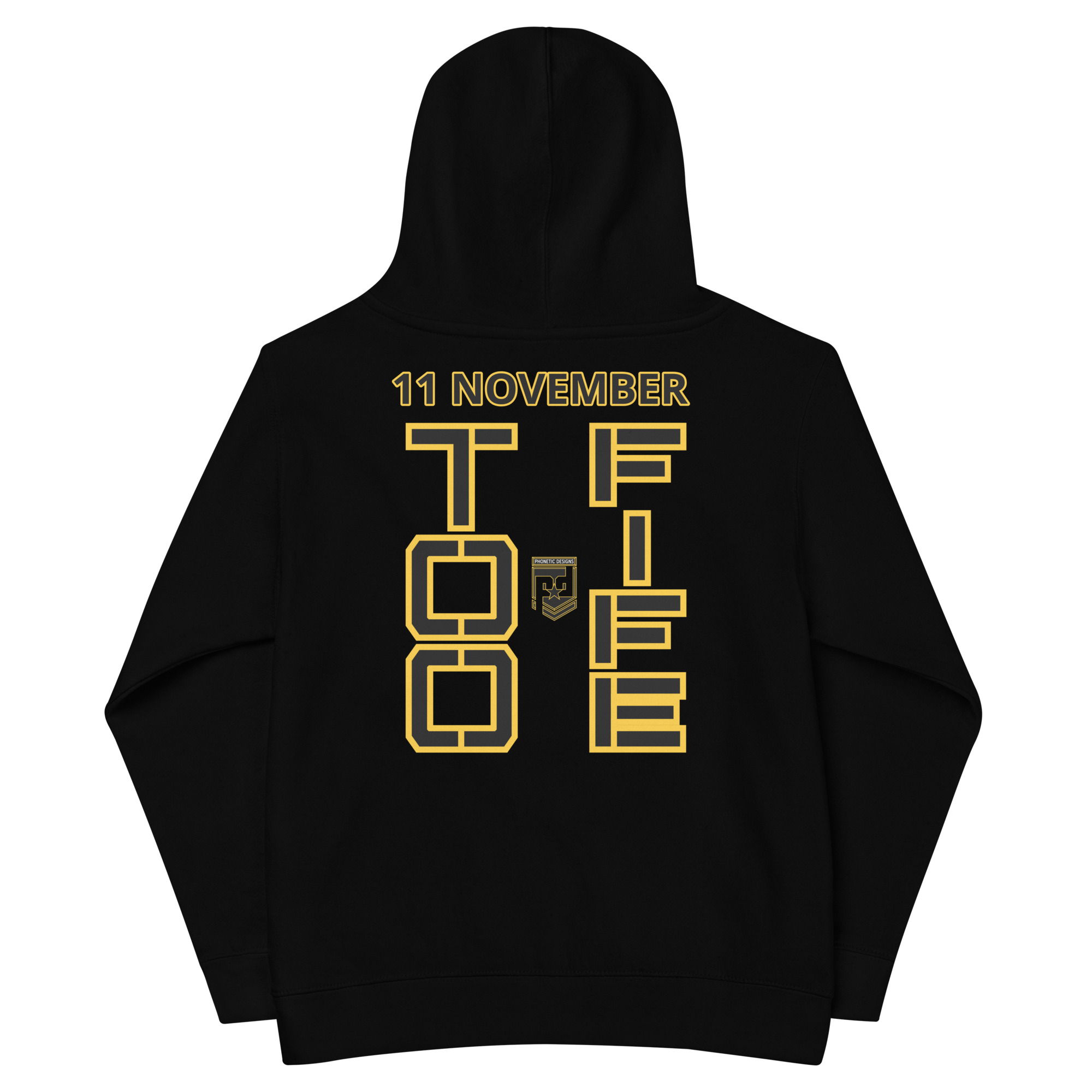 MOM IS A VETERAN TOO FIFE Kids Fleece Hoodie - Image 2