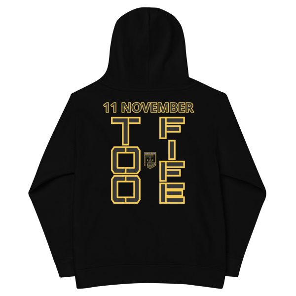 GRANDPA IS A VETERAN TOO FIFE Kids Fleece Hoodie