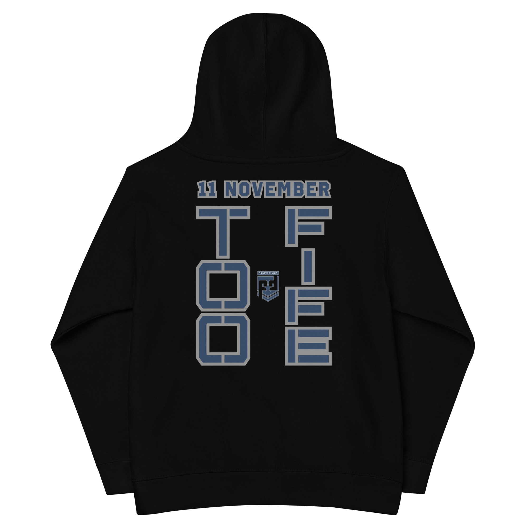 GRANDMA IS A VETERAN TOO FIFE Kids Fleece Hoodie - Image 2