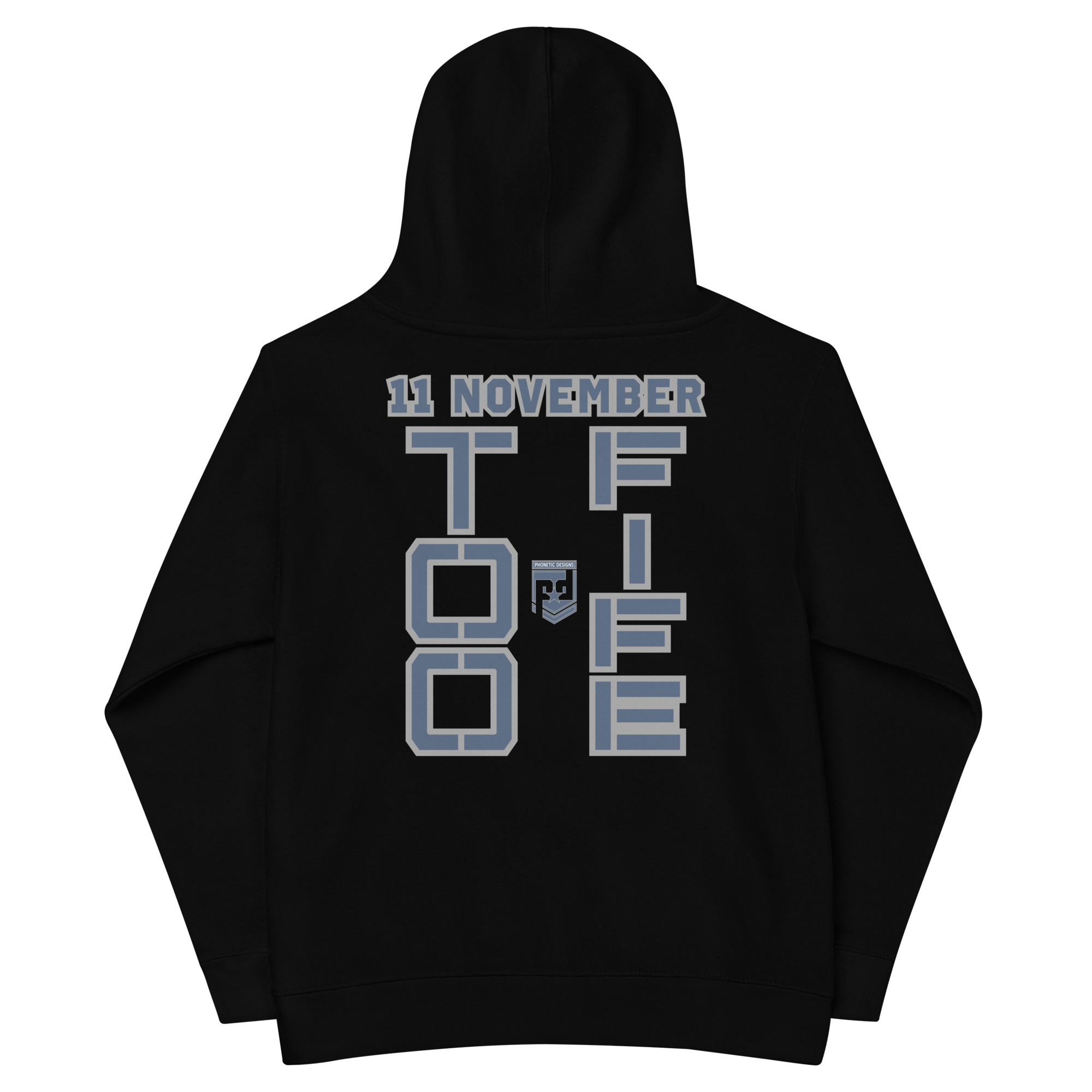 GRANDPA IS A VETERAN TOO FIFE Kids Fleece Hoodie - Image 2