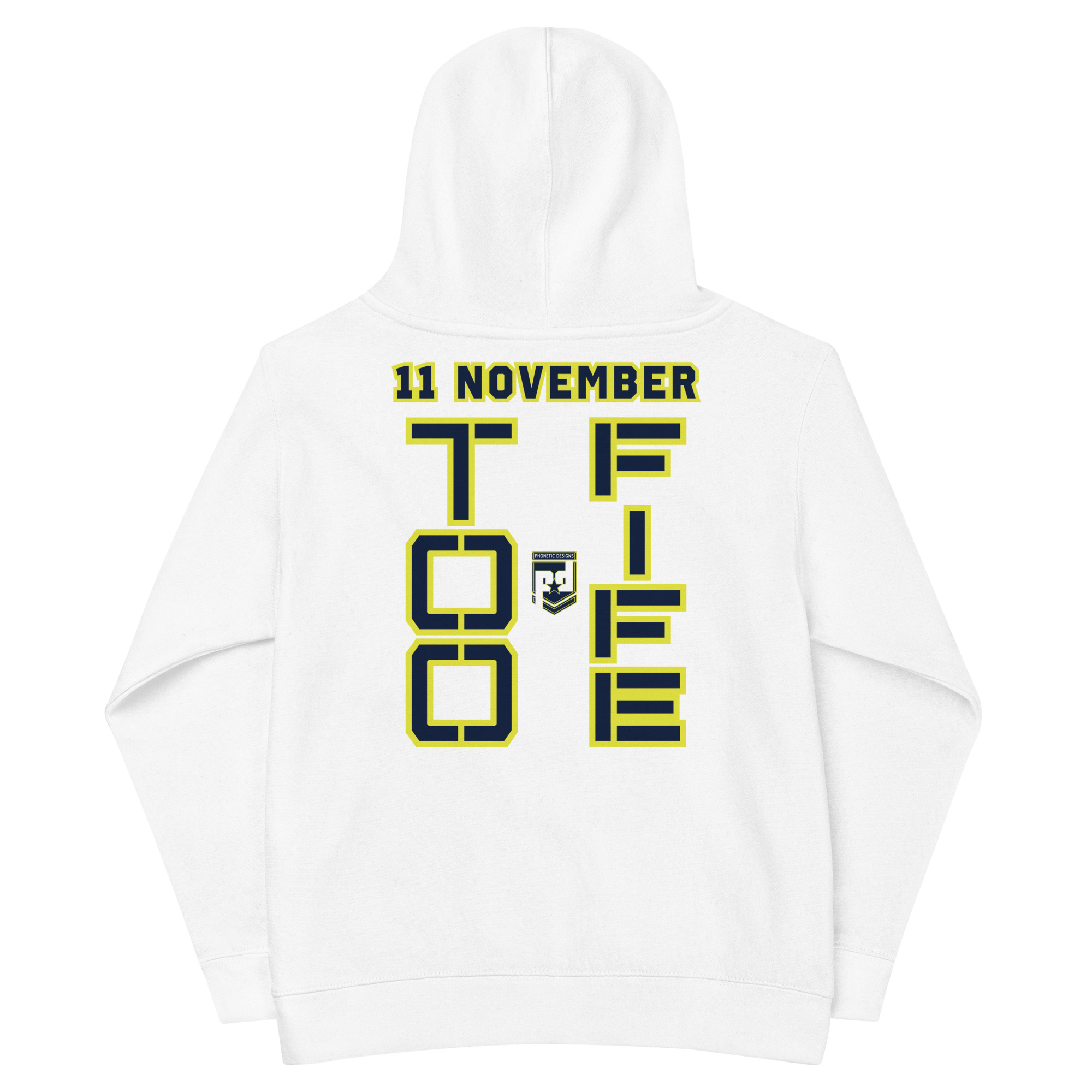 DAD IS A VETERAN TOO FIFE Kids Fleece Hoodie - Image 6