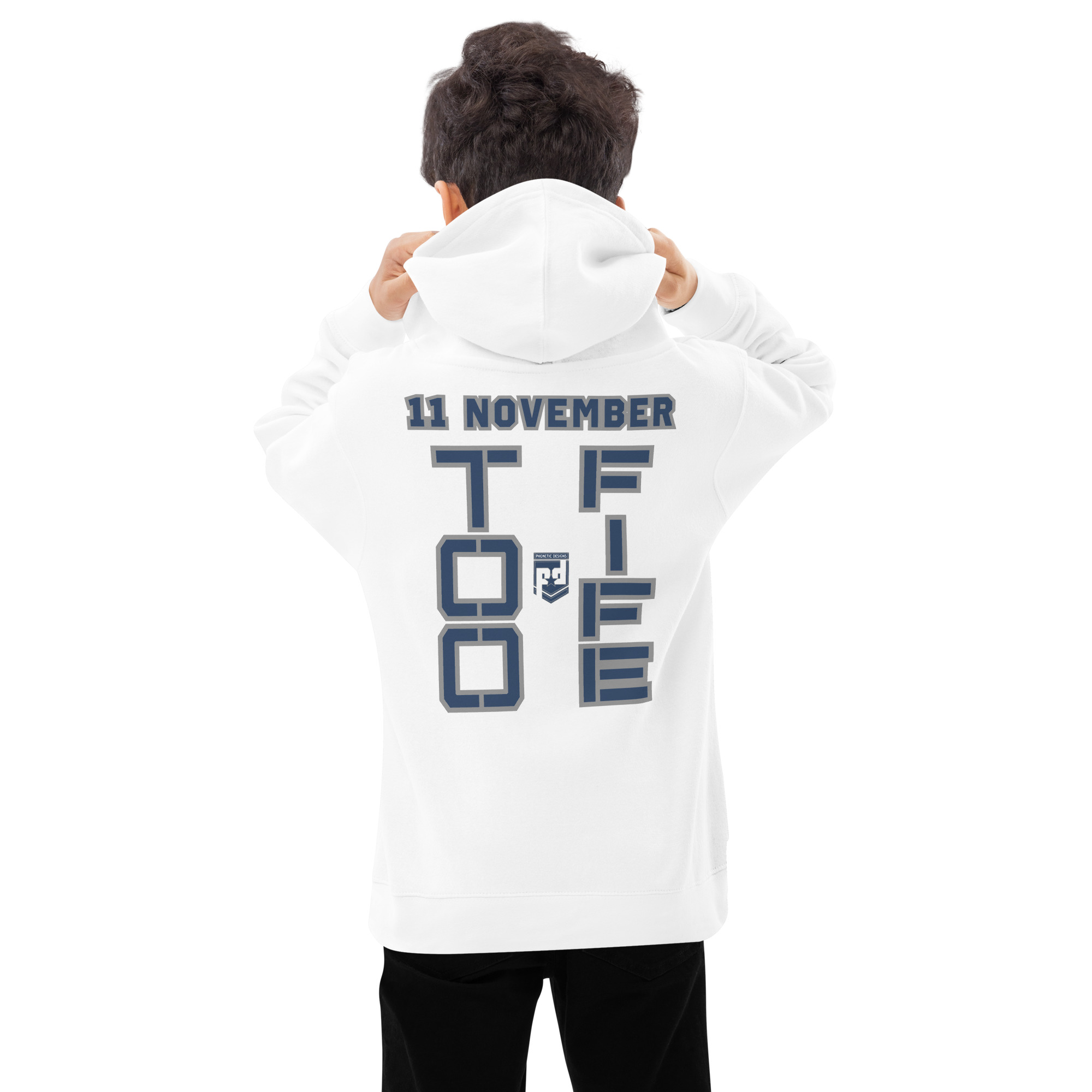 I SUPPORT VETERANS TOO FIFE Kids Fleece Hoodie - Image 14